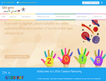 Tablet Screenshot of littlegeniusnursery.com